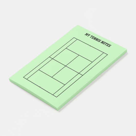 Aangepaste Post-it® notes voor tennisspeler en -co (Schuin)