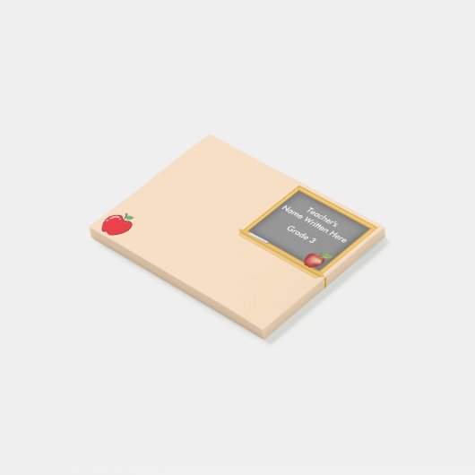 Aangepaste Post-it notities - Chalkboard en Apple Post-it® Notes (Schuin)