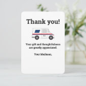 Aangepaste postbode bedankkaart (Staand voorkant)