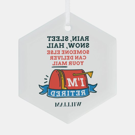 Aangepaste postboeking postbode glas ornament (Achterkant)