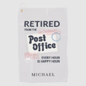 Aangepaste postboontroeping Mailman Golfhanddoek (Voorkant)