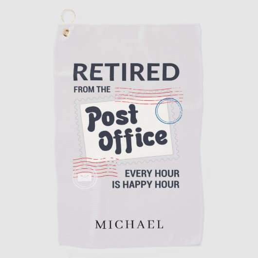 Aangepaste postboontroeping Mailman Golfhanddoek (Voorkant)