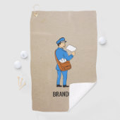 Aangepaste postbus met briefbrief golfhanddoek (Insitu)