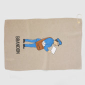 Aangepaste postbus met briefbrief golfhanddoek (Horizontaal)