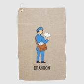 Aangepaste postbus met briefbrief golfhanddoek (Voorkant)