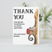 Aangepaste postbus postbus bedankt creditcard (Staand voorkant)