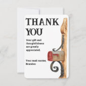 Aangepaste postbus postbus bedankt creditcard (Voorkant)