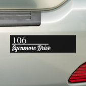 Aangepaste postbusnummer- en adreslabelletters bumpersticker (Op auto)