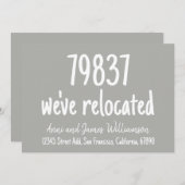 Aangepaste postcode Details toevoegen We zijn verh Aankondiging (Voorkant / Achterkant)