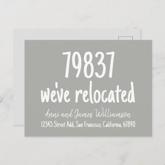 Aangepaste postcode Details toevoegen We zijn verh Feestdagenkaart (Voorkant / Achterkant)