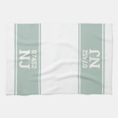 Aangepaste postcode & staat Housewarming Gift Groe Theedoek (Horizontaal)