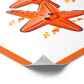 Aangepaste poster met zeester voor kinderkamer (Hoek)