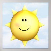 Aangepaste poster muur happy face zonneschijn 23x2 (Voorkant)