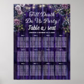 Aangepaste Poster Paarse Gotische tafel Zitting Gr (Voorkant)