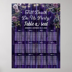 Aangepaste Poster Paarse Gotische tafel Zitting Gr