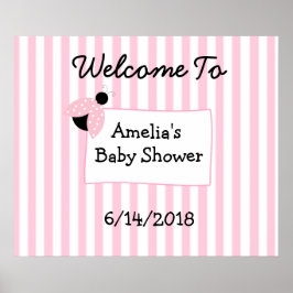 Aangepaste Poster roze ladybug Poster banner