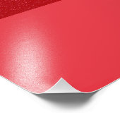 Aangepaste Poster: Ruis & Matte Tomaat Rood Blokke Foto Afdruk (Hoek)