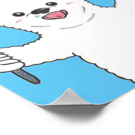 Aangepaste poster van ijsbeer dierenkinderkamer (Hoek)