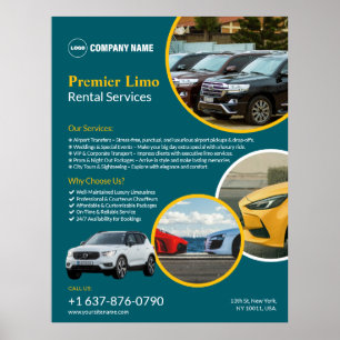 Aangepaste Poster voor Autohuurdiensten