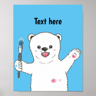 Aangepaste poster voor beren babyspeelgoed