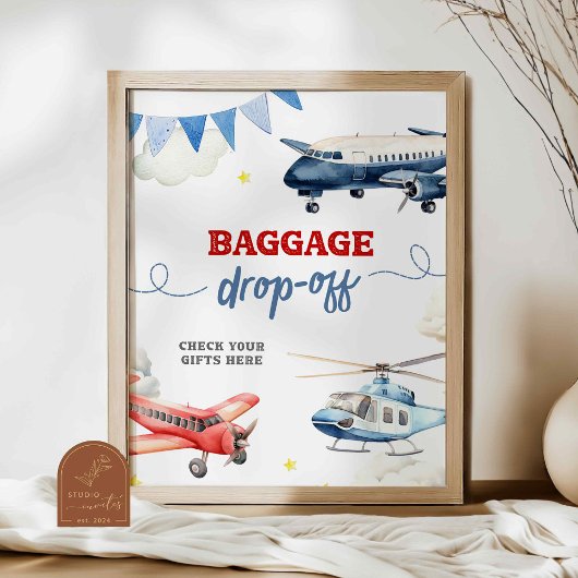 Aangepaste poster voor het afgeven van vliegtuigba