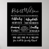 Aangepaste Poster voor pensionering afdrukken (Voorkant)