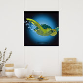 AANGEPASTE POSTER- ZEE SCHILDPAD POSTER (Keuken)