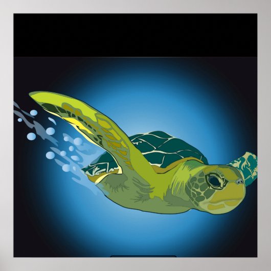 AANGEPASTE POSTER- ZEE SCHILDPAD POSTER (Voorkant)