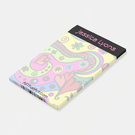 Aangepaste postit Notes-rondjes, harten, bloemen Post-it® Notes (Schuin)