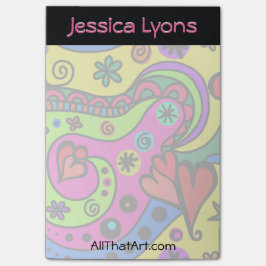 Aangepaste postit Notes-rondjes, harten, bloemen Post-it® Notes