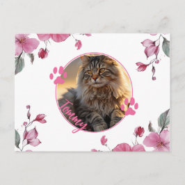 Aangepaste postkaart met huisdierfoto en naam – Bl