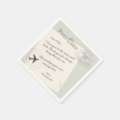 Aangepaste postkaart persoonlijke liefdesnotitie servet (Hoek)