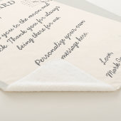 Aangepaste postkaart persoonlijke liefdesnotitie sherpa deken (3/4)