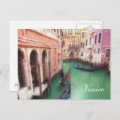 Aangepaste postkaart voor Venetië Canal (Voorkant / Achterkant)