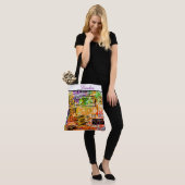 Aangepaste postmarkcollage tote bag (Op model)