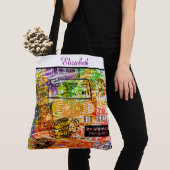 Aangepaste postmarkcollage tote bag (Dichtbij)