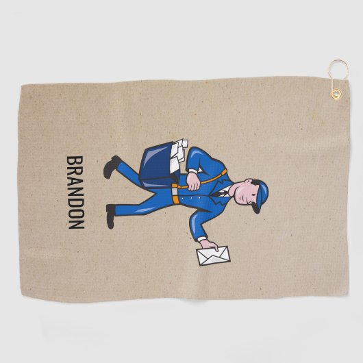 Aangepaste postpostbrief postbus postbus golfhanddoek (Horizontaal)