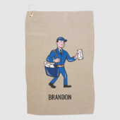 Aangepaste postpostbrief postbus postbus golfhanddoek (Voorkant)