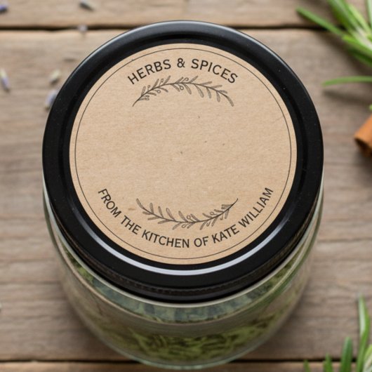 Aangepaste pot / kruiden lege stickerlabel  ronde sticker