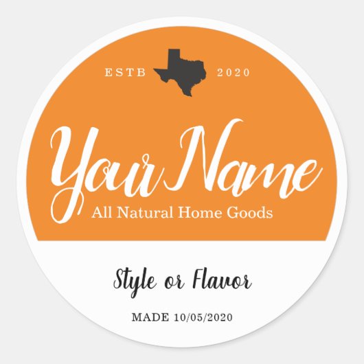 Aangepaste potje en deksel labels - Voeg je eigen  (Voorkant)