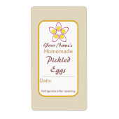 Aangepaste potje labels ingelegde eieren gepersona (Voorkant)