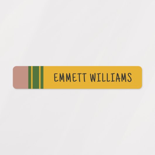 Aangepaste potloodvorm met Kinder naam Labels (Design 1)