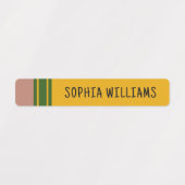 Aangepaste potloodvorm met Kinder naam Labels (Design 2)