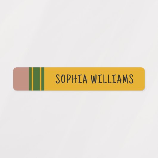 Aangepaste potloodvorm met Kinder naam Labels (Design 2)