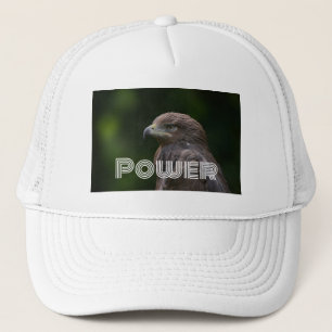 Aangepaste Power Text Monoton lettertype Witte kle Trucker Pet