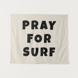 Aangepaste 'Pray for Surf'-banner met Boho-muurdec Wandkleed