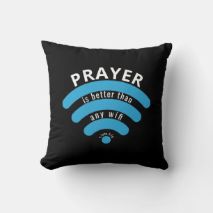 Aangepaste PRAYER BETER DAN WIFI Christelijk Kussen