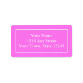 Aangepaste pre-geadresseerde Roze & Wit Mailing La Etiket (Voorkant)