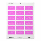 Aangepaste pre-geadresseerde Roze & Wit Mailing La Etiket (Full Sheet)