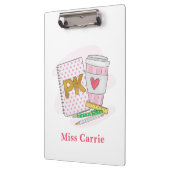 Aangepaste Pre Kleuterschool Roze Dot Wit Boek Kof Klembord (Links)